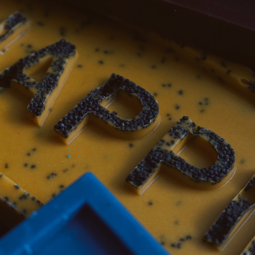 Happier Grocery Turmeric Ginger with Poppyseed Chocolate - 2 oz bar