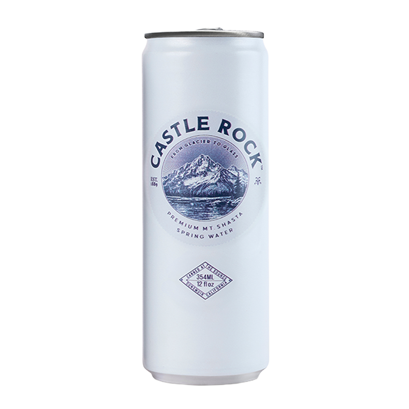 Castle Rock Premium Spring Water - 12 oz Slim Can (24-Pack)