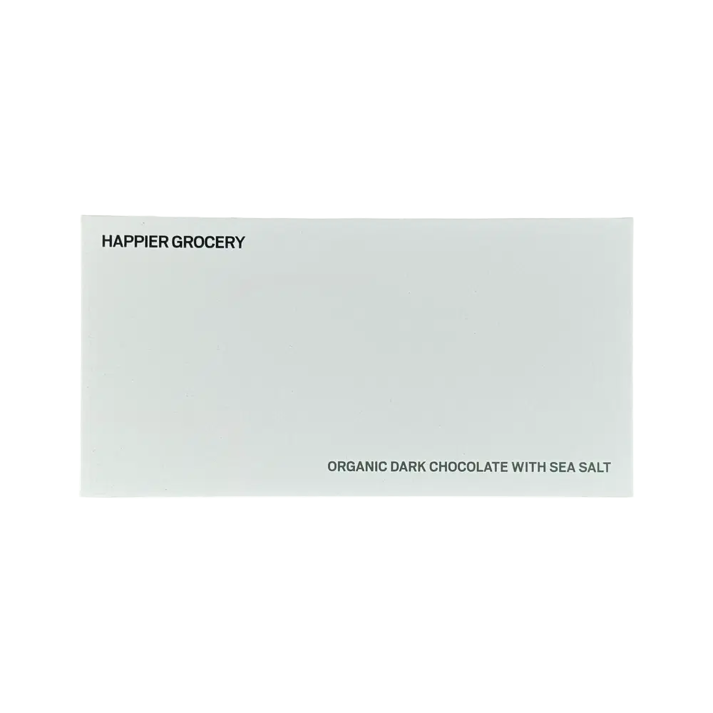 Happier Grocery Organic Dark Chocolate Bar with Sea Salt -  2 oz.