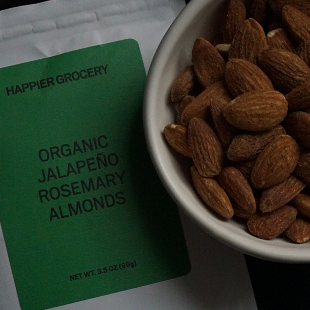 Happier Grocery Organic Almonds Roasted Jalapeno & Rosemary - 3.5 oz