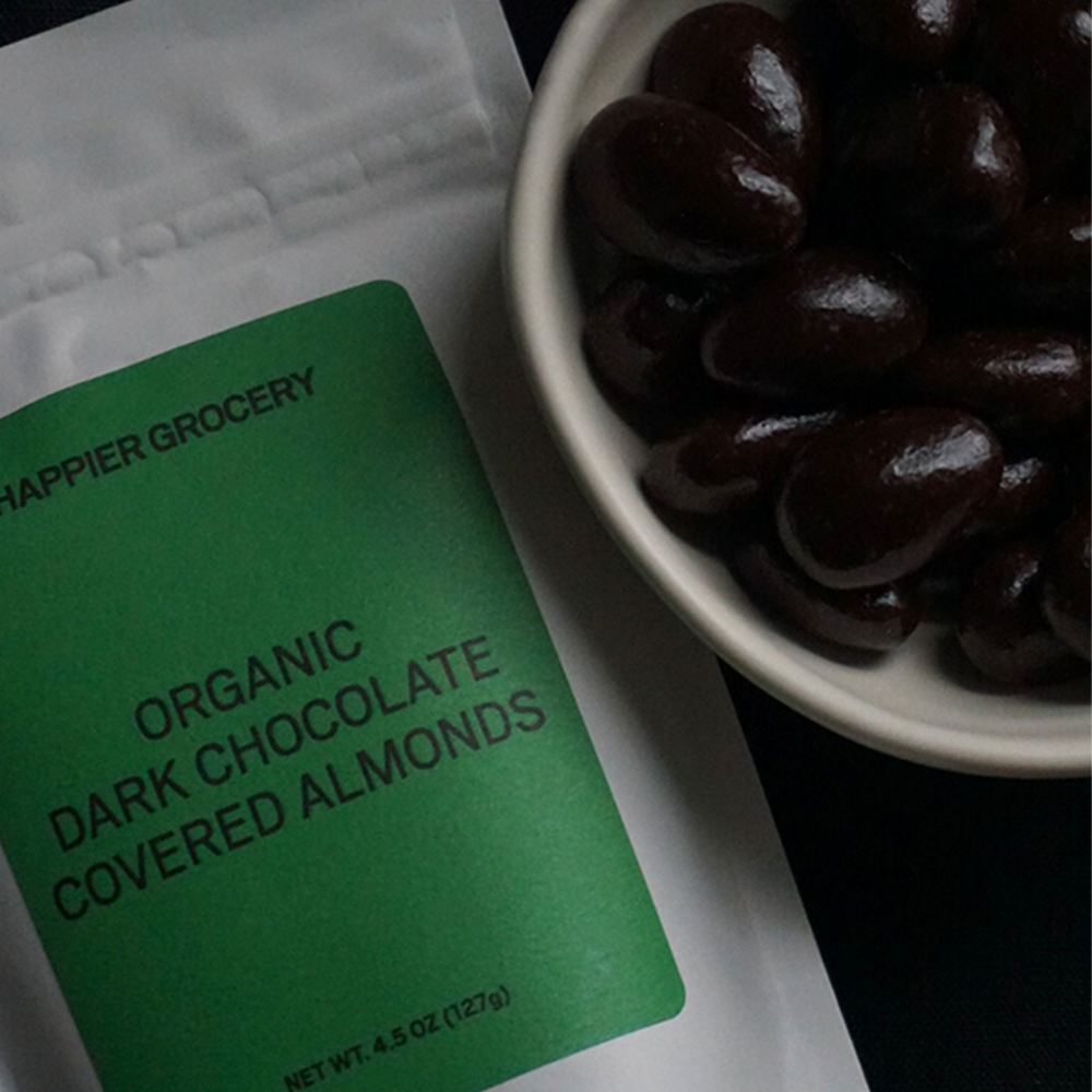Happier Grocery Organic Dark Chocolate Covered Almonds - 4.5 oz