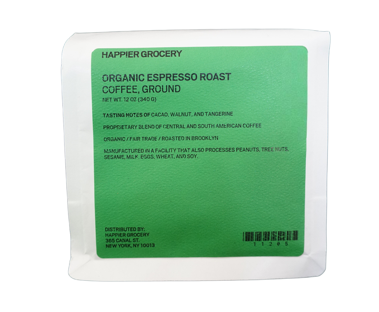 Happier Grocery Organic Espresso Roast - 12 oz. Ground Coffee