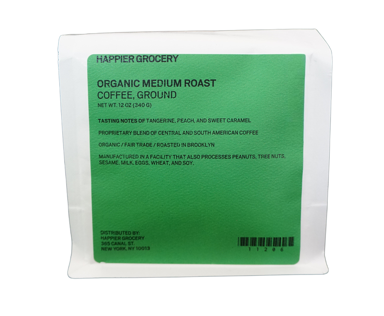 Happier Grocery Organic Medium Roast -  12 oz. Ground Coffee
