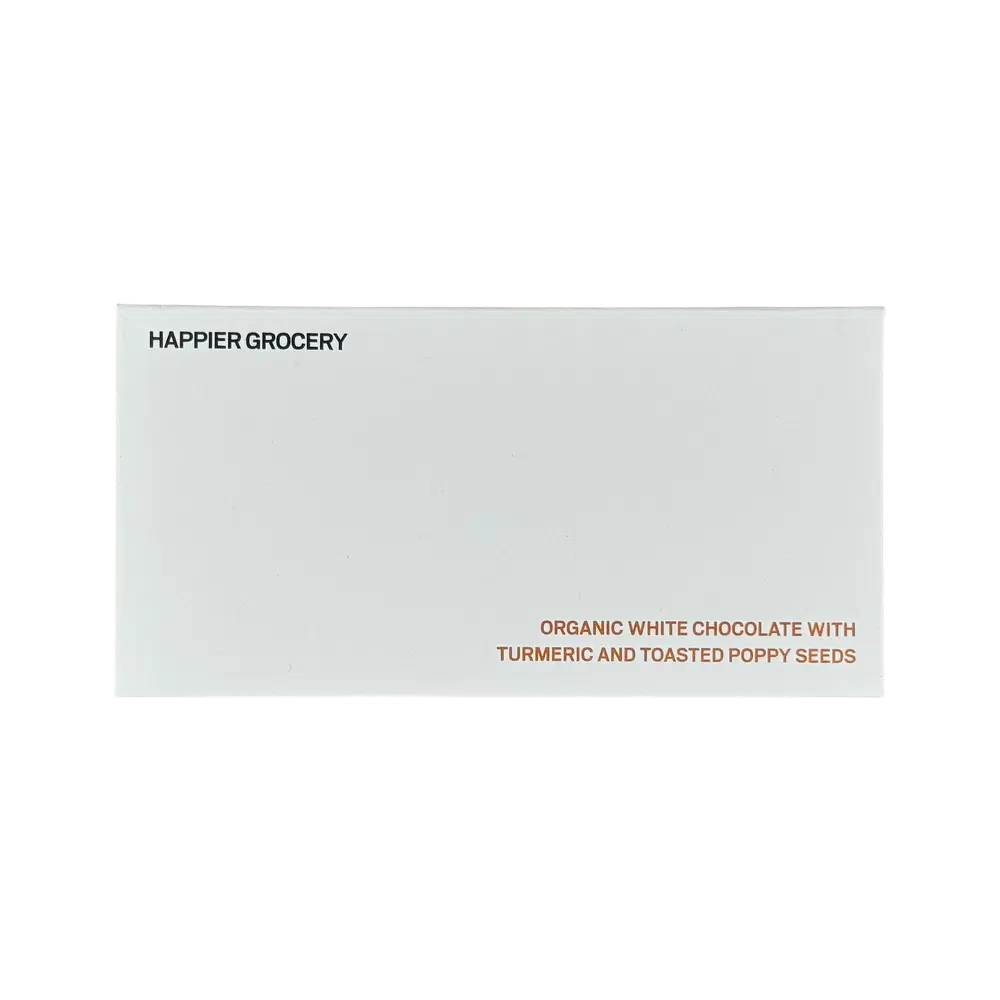 Happier Grocery Turmeric Ginger with Poppyseed Chocolate - 2 oz bar
